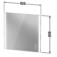 Duravit XViu Зеркало с подсветкой 80x82xh4 cм, цвет шампань матовый XV70420B1B1