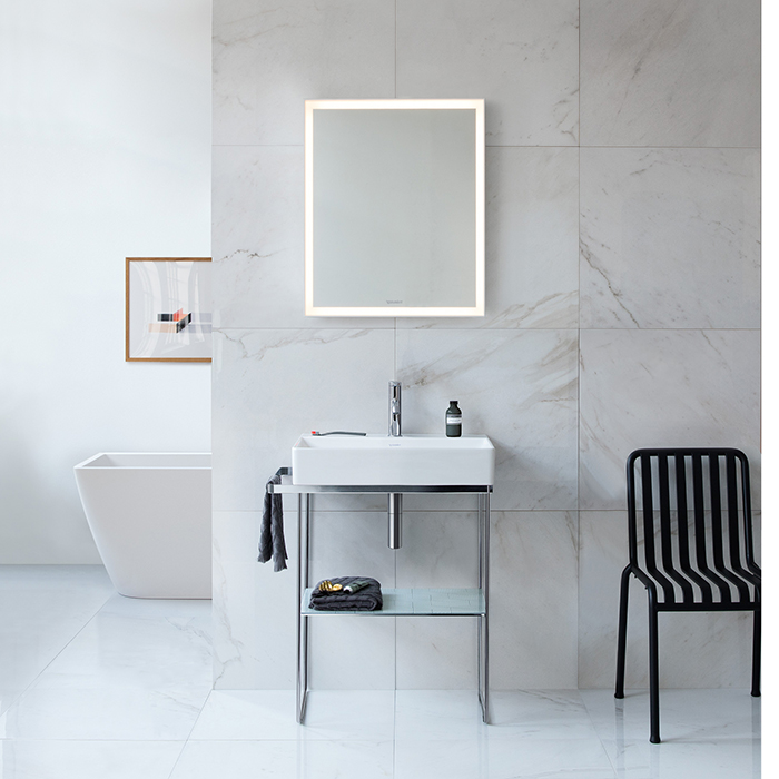 Duravit DuraSquare Консоль металлическая напольная регулировка, цвет Хром 0031151000