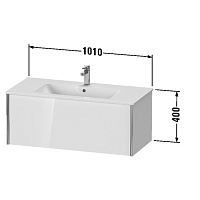 Duravit XViu Тумба подвесная 40x101xh48 cм, цвет черный матовый XV40270B221