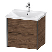 Duravit XViu Тумба подвесная 56,5x61xh46,9 cм, для раковины #233265, цвет черный матовый XV41150B221