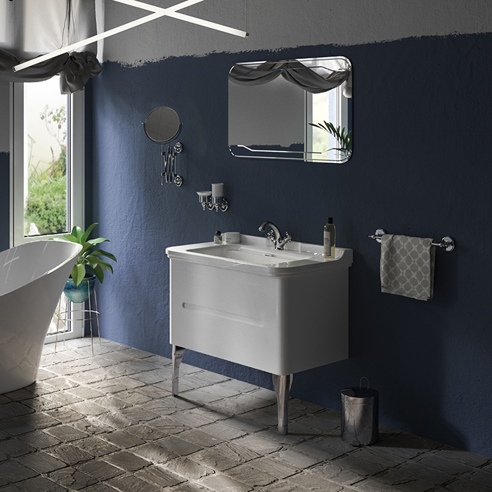 Kerasan Waldorf Зеркало 100x70h см, без светильника, с выключателем 740601