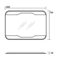 Kerasan Waldorf Зеркало 100x70h см, без светильника, с выключателем 740601