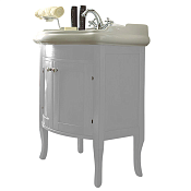 Kerasan Retro Тумба под раковину на 73 см, напольная 73x54x82h см, с 2мя дверцами, цвет: Bianco matt 734930