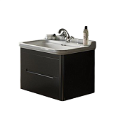 Kerasan Waldorf Тумба под раковину на 80 см, подвесная 74x51x50h см, с 2мя ящ., цвет: Nero matt 925631