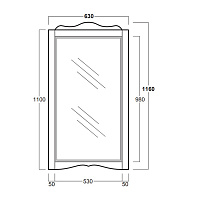 Simas Arcade Зеркало 63х116h см, без подсветки, цвет: белый глянцевый ARS1 bi