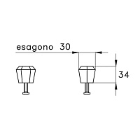 Stella Eccelsa Мебельная ручка 1084/33, цвет хром EC 10022 CR00