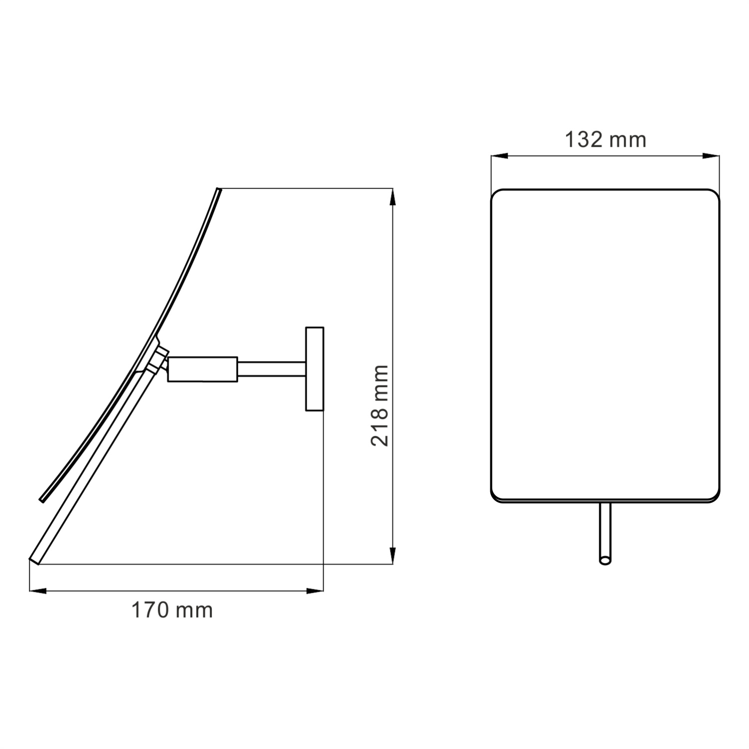 Wasserkraft Elbe Зеркало косметическое с 3-х кратным увеличением K-1001BLACK