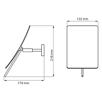 Wasserkraft Elbe Зеркало косметическое с 3-х кратным увеличением K-1001BLACK