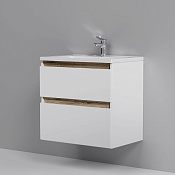 Am.Pm X-Joy Тумба под раковину 62,5х44,5х60h см, подвесная, 2 ящика, цвет: белый глянцевый M85AFHX0652WG