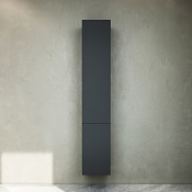 Am.Pm Gem Шкаф-пенал 30х31,4х163h см, подвесной, с 2мя дверцами, правый, цвет: графит матовый M90CHR0306GM