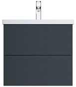Am.Pm Gem Тумба под раковину 60х42х58h см, подвесная, 2 ящика, цвет: графит матовый M90FHX06022GM