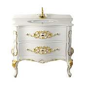 Migliore Virginia Столешница 106,5x55,5x16h, 1 отв. для смесителя, цвет: бьянко кристаллино 29666