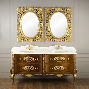 Migliore Virginia Столешница двойная 184,5x55,5x16h, 1 отверстие, цвет: бьянко кристаллино 30283