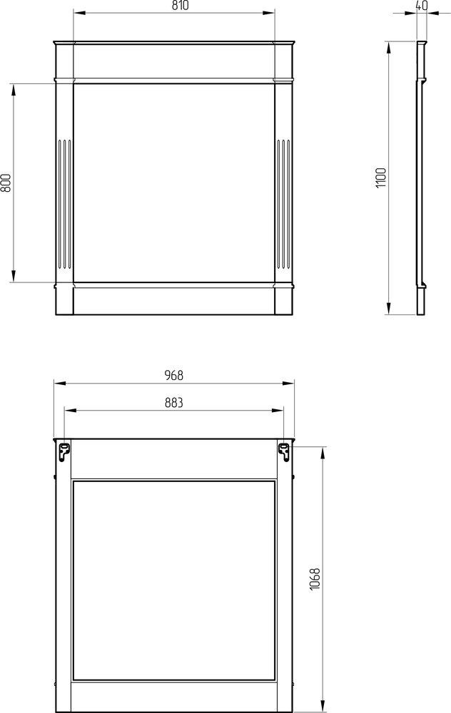 Migliore Kantri Зеркало 97x4x110h, цвет: декапе саббиа 26689