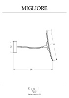 Migliore Kvant Зеркало косметическое оптическое 3X, цвет: золото 29802