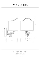 Migliore Elisabetta Светильник настенный, ткань, цвет: хром 17043