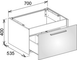 Keuco Royal 60 Тумба под раковину 70x53,5x40h см, цвет: белый 32141 210000