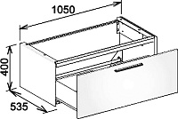 Keuco Royal 60 Тумба под раковину, подвесная 105x53,5x40h см, цвет: белый 32151 210000