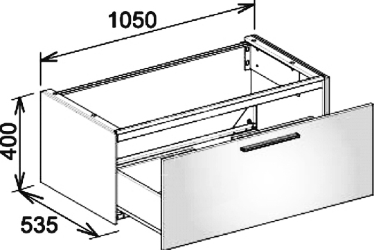 Keuco Royal 60 Тумба под раковину, подвесная 105x53,5x40h см, цвет: белый 32151 450000