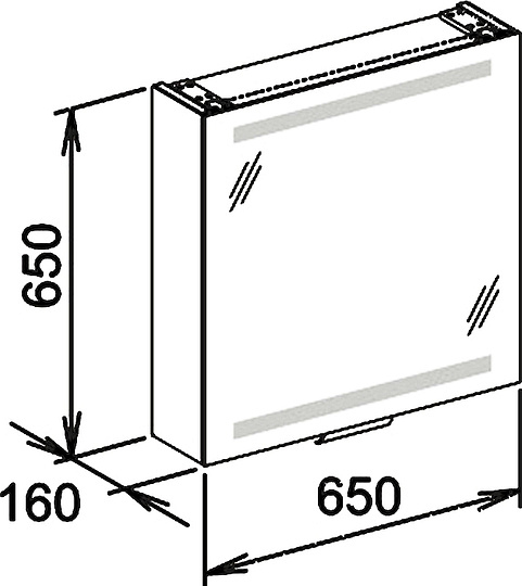 Keuco Edition 300 Зеркало-шкаф 65x16x65h см, цвет: хром 30201 171201