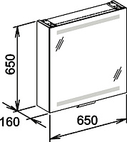 Keuco Edition 300 Зеркало-шкаф 65x16x65h см, цвет: хром 30201 171201