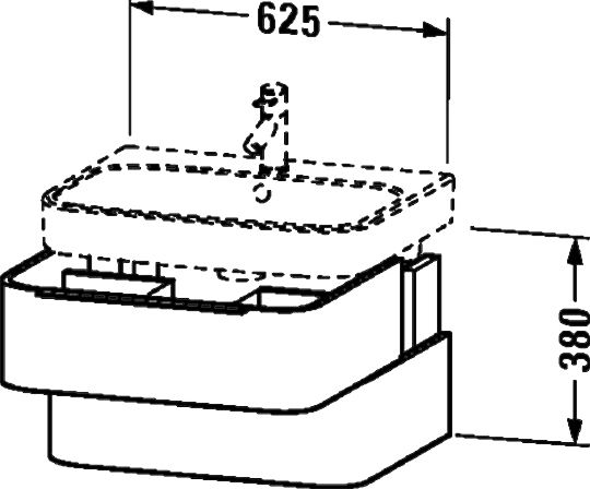 Тумба для комплекта Duravit Happy D.2 65 белая H2636402222