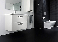 Roca Gap Тумба под раковину, подвесная 80х41,2х60h см, с 2мя выдвижными ящиками, цвет: белый глянец ZRU9302877