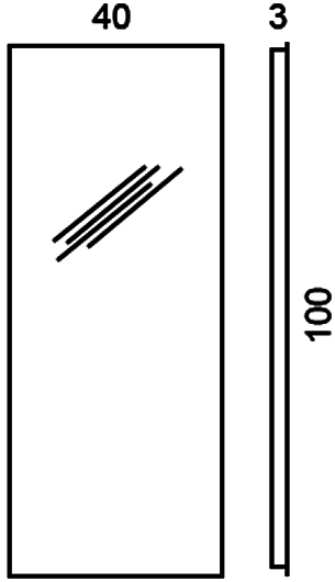 Зеркало Colombo Design Gallery  100x40 B2006.CR