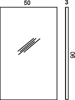 Зеркало Colombo Design Gallery  90x50 в раме B2043.CR