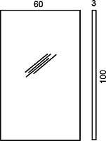 Зеркало Colombo Design Gallery  100x60 в раме B2045.CR