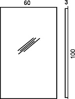 Зеркало Colombo Design Gallery  100x60 B2013