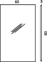 Зеркало Colombo Design Gallery  80x60 B2012