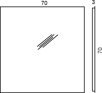 Зеркало Colombo Design Gallery  70x70 B2010