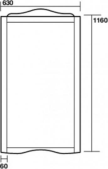 Kerasan Retro Зеркало 63x116h см, в деревянной раме, цвет: Colore Noce 731340