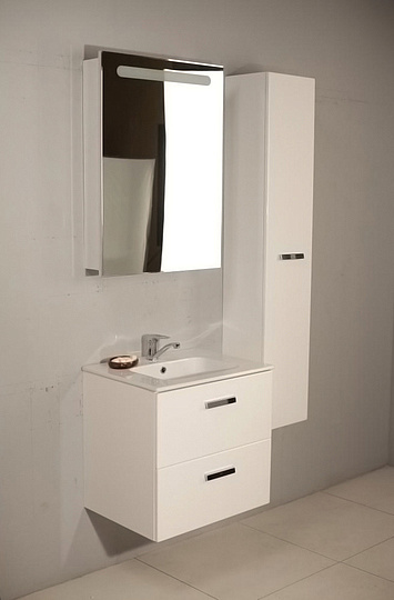 Roca Victoria Nord Зеркальный шкаф 60х81 см, с подсветкой, лев., без выключателя, цвет: белый глянец ZRU9000029