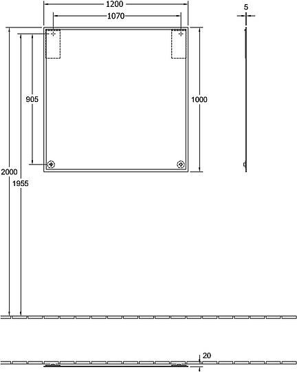 Villeroy & Boch Finion Зеркало 120x2x100h см F6201200