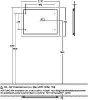 Villeroy & Boch Finion Зеркало, светодиодная подсветка 120x4,5x75h см F6001200