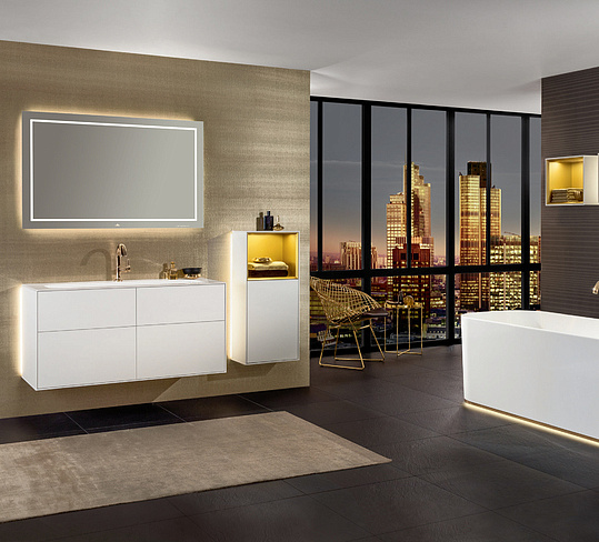 Villeroy & Boch Finion Зеркало, с настенным освещением 120x4,5x75h см G6001200