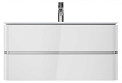 Am.Pm Sensation Тумба под раковину 100х48,5х51,5h см, подвесная, 2 ящика, цвет: белый глянцевый M30FHX1002WG
