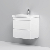 Am.Pm Like Тумба под раковину 65х45х65h см, подвесная, 2 ящика, цвет: белый глянцевый M80FHX0652WG