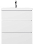 Am.Pm Gem S Тумба под раковину 75х42,5х81h см, напольная, 3 ящика, цвет: белый глянцевый M91FSX0752WG