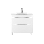 Am.Pm Like Тумба под раковину 80х45х85h см, напольная, 2 ящика, цвет: белый глянцевый M80FSX0802WG