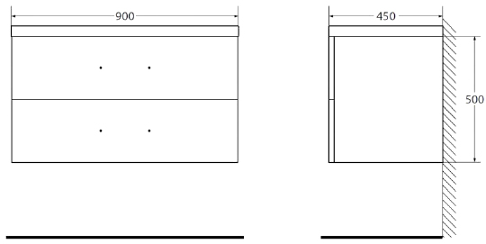 Тумба для комплекта BelBagno Aurora 90 rovere tabacco AURORA-900-2C-SO-RT