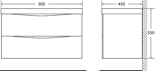 BelBagno Marino Мебель для ванной MARINO-900-2C-SO-BL-P