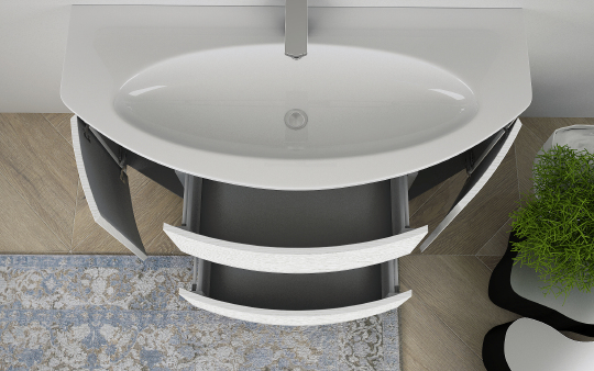 Cezares Eden Тумба под раковину подвесная 121x51x55h см, цвет: frassino bianco 54418