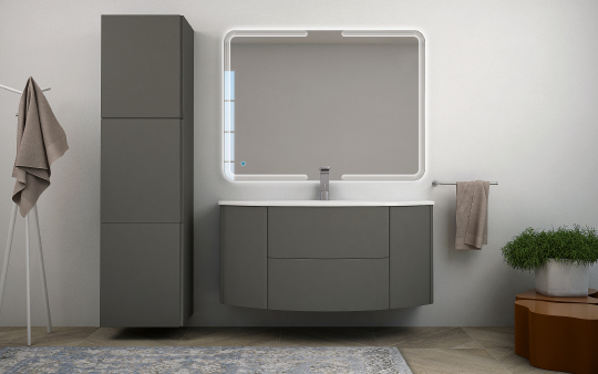 Cezares Eden Тумба под раковину подвесная 121x51x55h см, цвет: grigio talpa opaco 54407