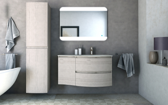 Cezares Vague Шкаф подвесной левый 34x41x55h см, цвет: rovere sbiancato 54849