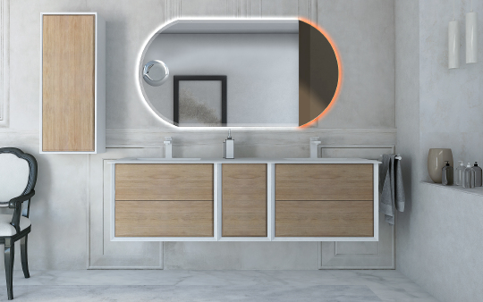 Cezares Bellagio Шкаф подвесной 35x46x48h см, цвет: rovere tabacco, bianco opaco 54864