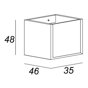 Cezares Bellagio Шкаф подвесной 35x46x48h см, цвет: rovere tabacco, bianco opaco 54864