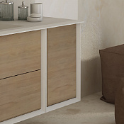 Cezares Bellagio Шкаф подвесной 35x46x48h см, цвет: rovere tabacco, bianco opaco 54864